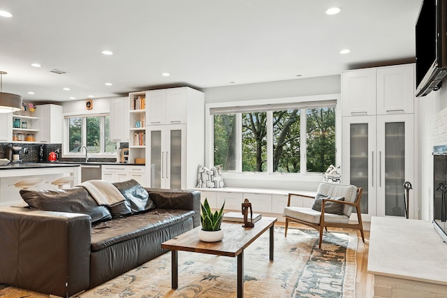 2 Lundy Ln, Larchmont, NY 10538 - living area featuring recessed lighting and light wood-style flooring