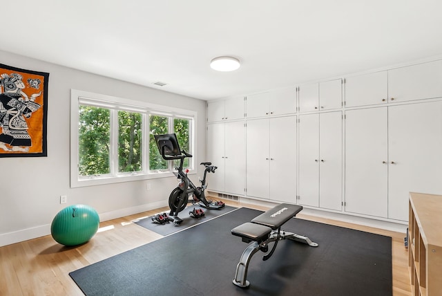 2 Lundy Ln, Larchmont, NY 10538 - exercise room with baseboards and light wood finished floors