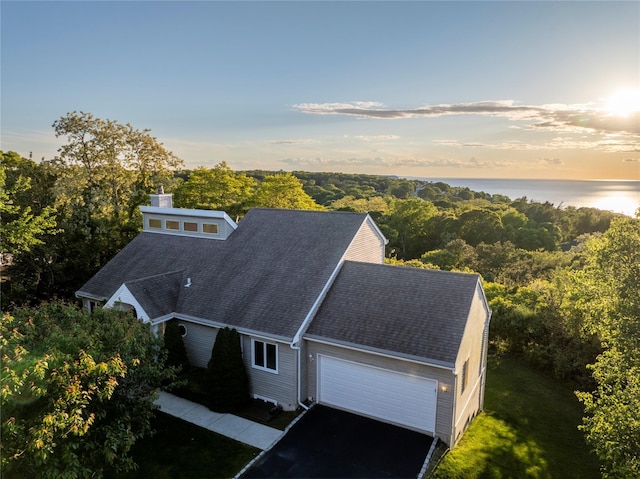 70 Jean Ct, Riverhead, NY 11901 - aerial view at dusk of a wooded view
