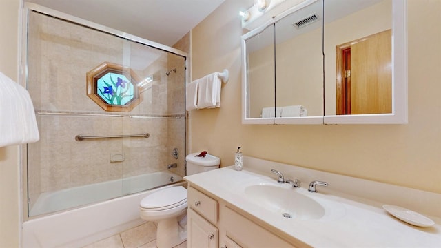 70 Jean Ct, Riverhead, NY 11901 - bathroom featuring vanity, toilet, shower / bathtub combination, and tile patterned flooring