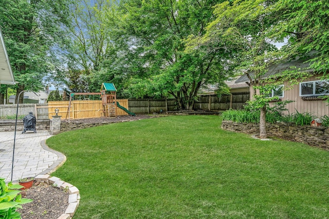 5 Willets Dr, Syosset, NY 11791 - view of yard featuring a playground and a patio