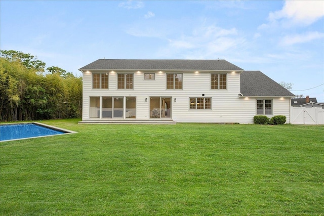 14 Kennedy Ln, West Islip, NY 11795 - back of property featuring an outdoor pool
