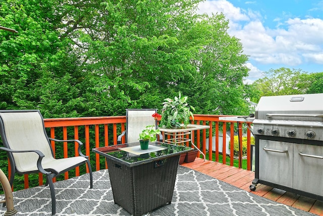 6 Country Ct, Farmingdale, NY 11735 - wooden deck featuring a grill