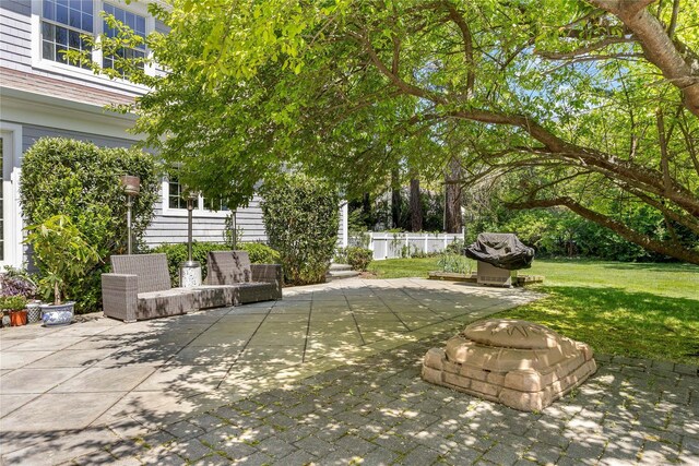 47 Valley Rd, Old Westbury, NY 11568 - view of patio with area for grilling