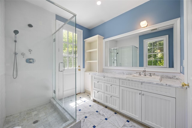 47 Valley Rd, Old Westbury, NY 11568 - full bathroom with a stall shower and vanity