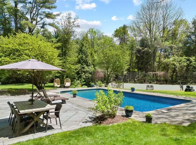 47 Valley Rd, Old Westbury, NY 11568 - swimming pool with a patio area