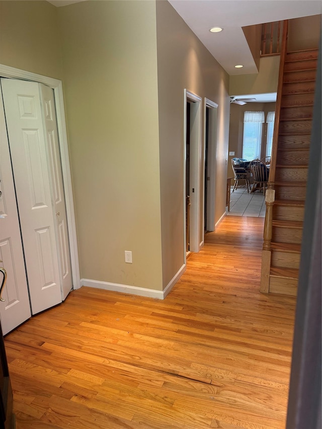 12 Rosell Ct, Lagrangeville, NY 12540 - hall with baseboards, light wood-style floors, and recessed lighting