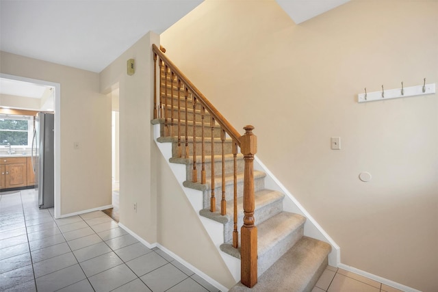 7 Mailler Ave, Cornwall, NY 12518 - stairway with tile patterned flooring and baseboards