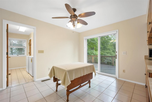 7 Mailler Ave, Cornwall, NY 12518 - rec room featuring light tile patterned floors, a ceiling fan, and baseboards