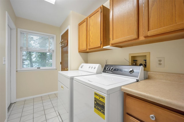 7 Mailler Ave, Cornwall, NY 12518 - laundry room featuring cabinet space, independent washer and dryer, baseboards, and light tile patterned floors