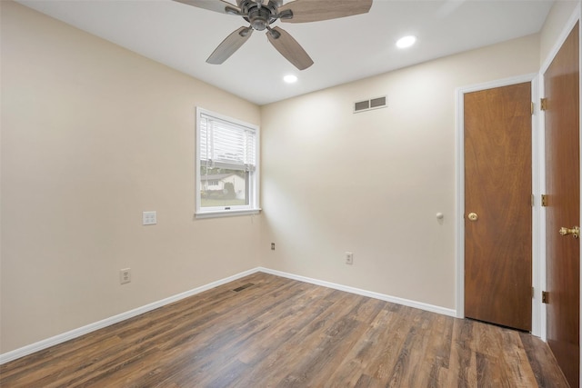 7 Mailler Ave, Cornwall, NY 12518 - spare room featuring wood finished floors, baseboards, a ceiling fan, and recessed lighting