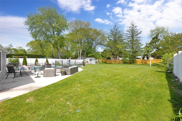 651 Hyman Ave, Bay Shore, NY 11706 - view of yard featuring a patio and outdoor lounge area