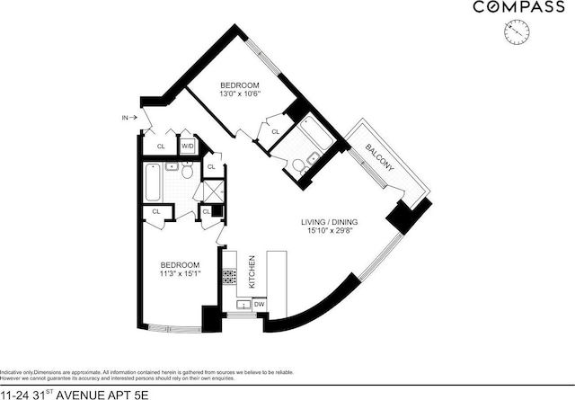 11-24 31st Ave Unit 5E, Astoria, NY 11106 - floor plan / room layout
