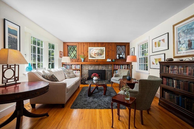3 Reigate Pl, Suffern, NY 10901 - living area with plenty of natural light, wood finished floors, and a fireplace