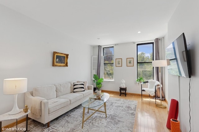 621 E 6th St # 7, New York Manhattan, NY 10009 - living area with wood-type flooring and recessed lighting