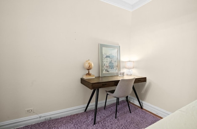 1 Bronxville Rd Unit 6M, Bronxville, NY 10708 - office area with ornamental molding and baseboards
