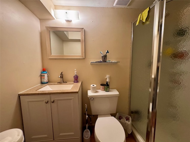 146 Grand Blvd, Brentwood, NY 11717 - full bathroom featuring toilet, a stall shower, and vanity