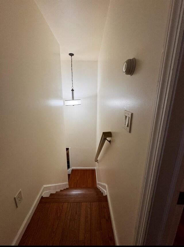 146 Grand Blvd, Brentwood, NY 11717 - staircase with baseboards and wood finished floors