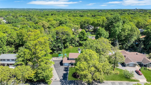 5 Firwood Dr, Farmingville, NY 11738 - bird's eye view of a heavily wooded area