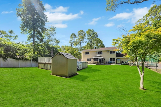 5 Firwood Dr, Farmingville, NY 11738 - view of yard with a gazebo and a deck