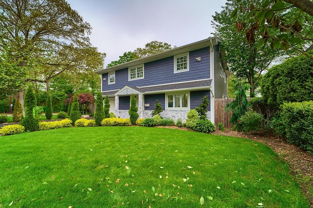 2 Hawthorne St, Farmingdale, NY 11735 - view of front of house with stone siding