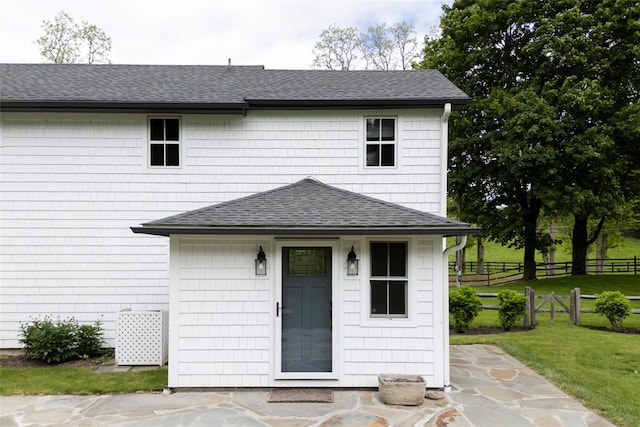 620 Rte 343, Millbrook, NY 12545 - back of property featuring roof with shingles and a patio area