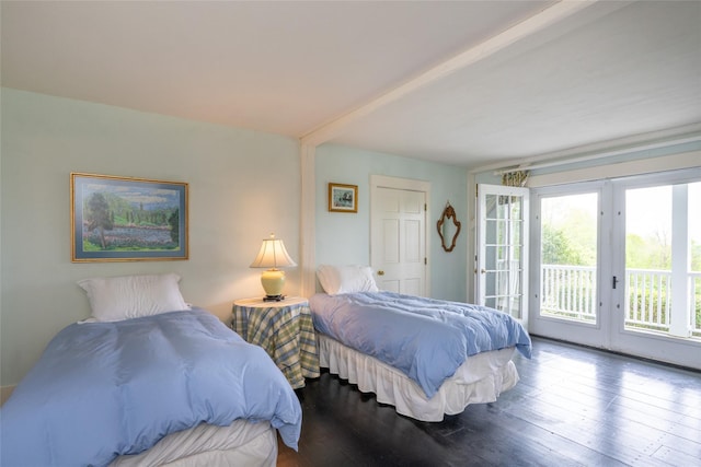 139 Charlie Hill Rd, Millerton, NY 12546 - bedroom with access to outside, hardwood / wood-style floors, and french doors