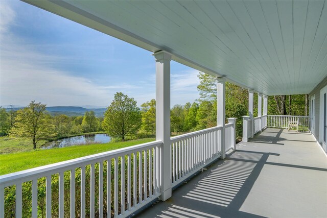 139 Charlie Hill Rd, Millerton, NY 12546 - covered porch featuring a water view