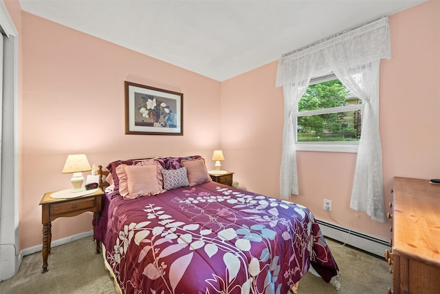 397 Mine Rd, Monroe, NY 10950 - bedroom featuring a baseboard radiator, carpet floors, and baseboards