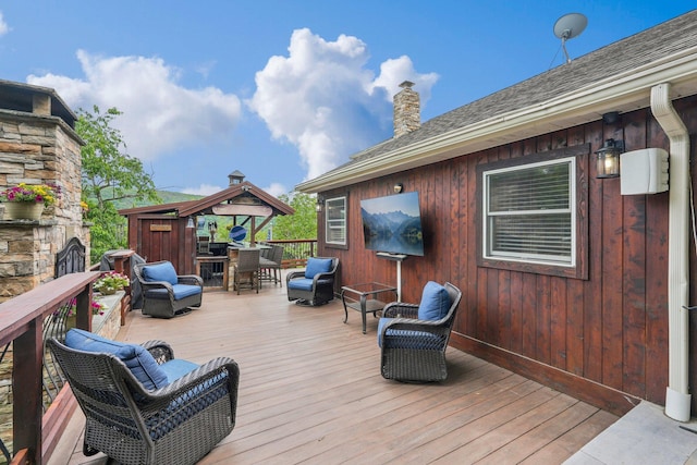 49 Brook Trl, Greenwood Lake, NY 10925 - wooden terrace with outdoor dining space