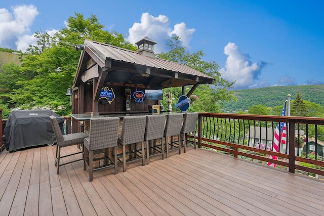 49 Brook Trl, Greenwood Lake, NY 10925 - wooden terrace featuring area for grilling and a gazebo