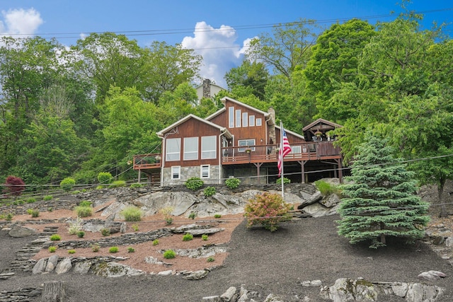 49 Brook Trl, Greenwood Lake, NY 10925 - rear view of property featuring a deck