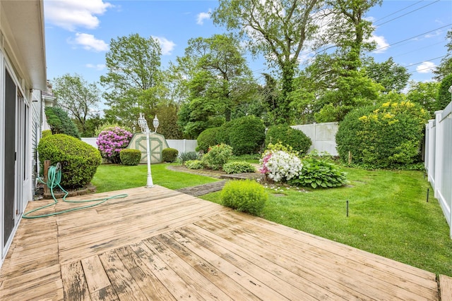 21 Arizona Ave, Syosset, NY 11791 - wooden terrace with view of scattered trees