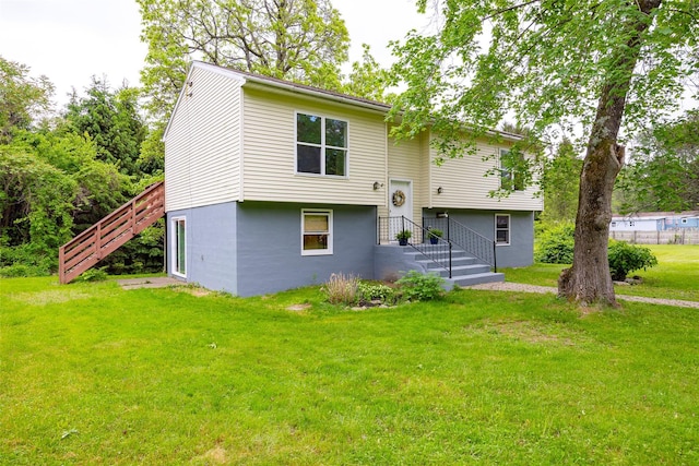 252 Rokeby Rd, Red Hook, NY 12571 - view of front of home with a front yard and stairway
