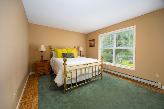 252 Rokeby Rd, Red Hook, NY 12571 - bedroom featuring a baseboard heating unit and baseboards