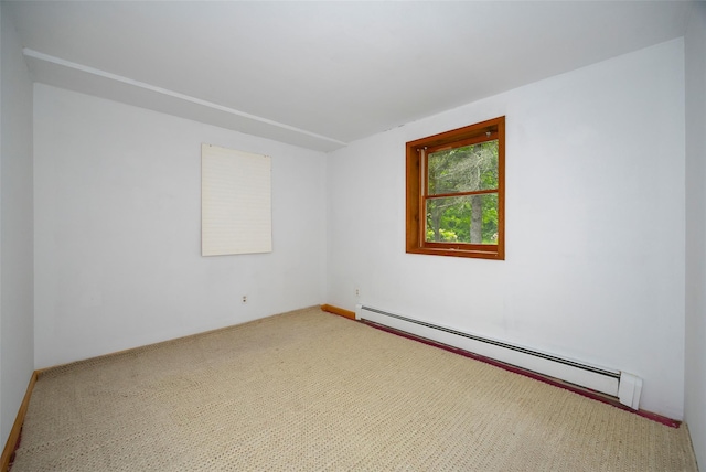 252 Rokeby Rd, Red Hook, NY 12571 - spare room featuring a baseboard radiator and carpet floors