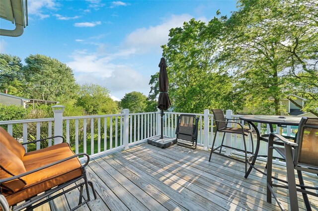 19 Decker Dr, Washingtonville, NY 10992 - view of wooden deck