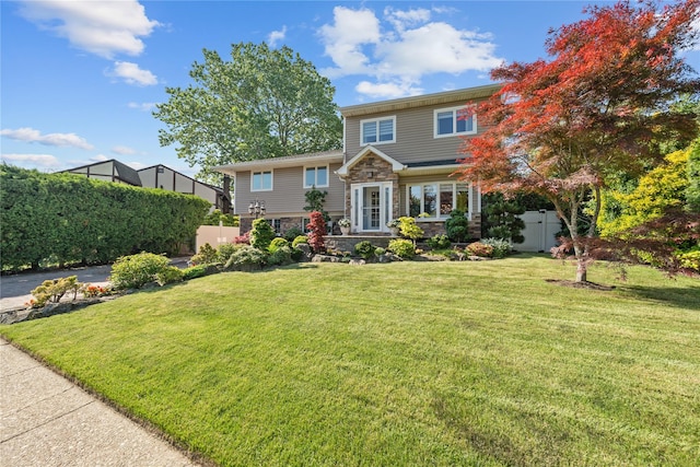3 Deb St, Plainview, NY 11803 - view of front of property featuring stone siding