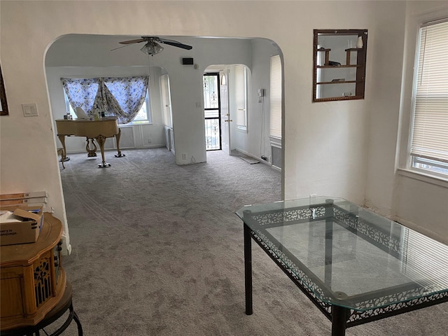 1646 Troy Ave, Brooklyn, NY 11234 - hallway with arched walkways and carpet floors