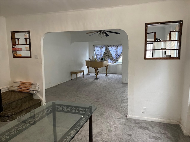 1646 Troy Ave, Brooklyn, NY 11234 - hall with arched walkways and carpet flooring