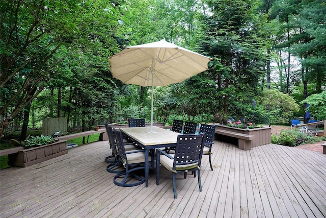 31 Greenlawn Rd, Katonah, NY 10536 - wooden deck featuring outdoor dining area