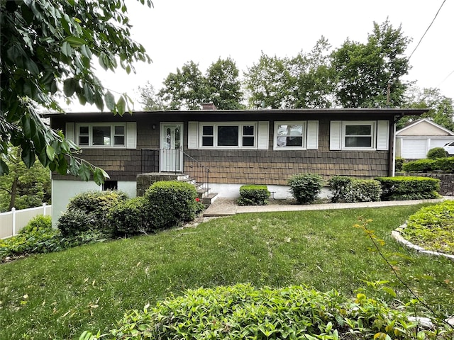 67 Augustine Rd, White Plains, NY 10603 - ranch-style house featuring a chimney