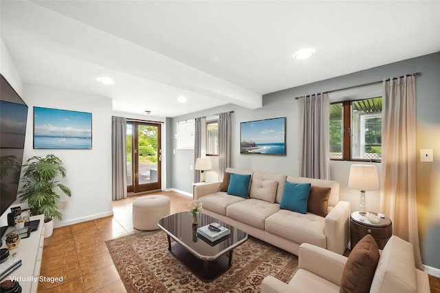 1 Renee Gate St, Cortlandt Manor, NY 10567 - living area featuring baseboards and recessed lighting