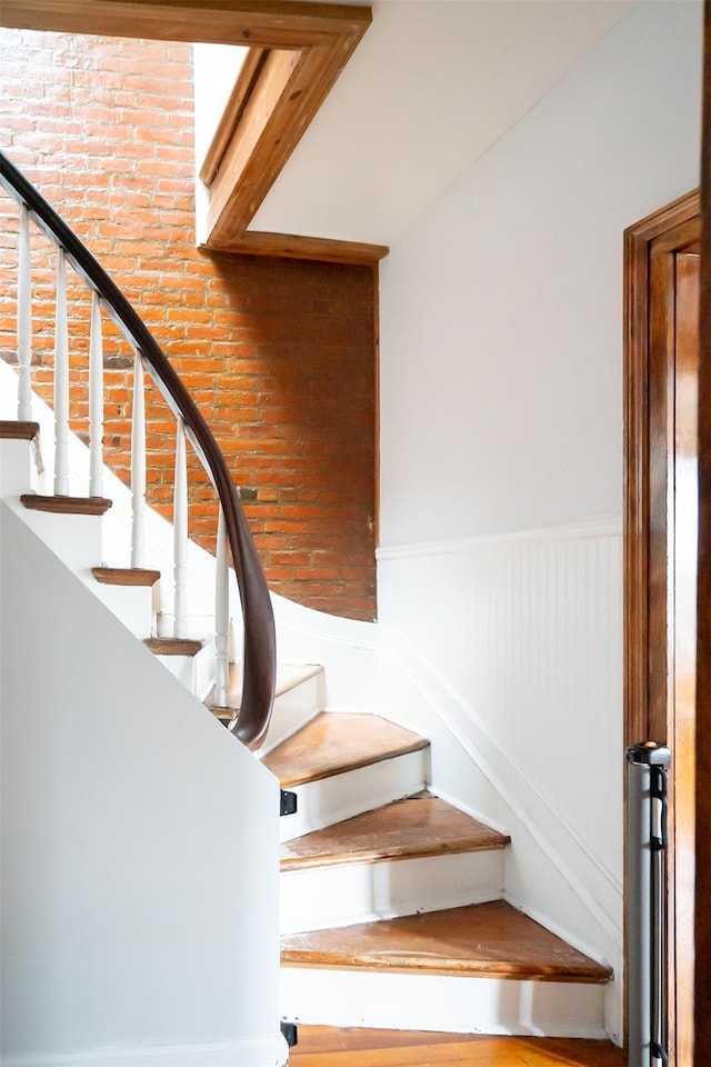 175 Liberty St, Newburgh, NY 12550 - stairs with wainscoting