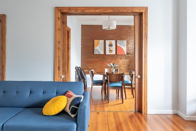 175 Liberty St, Newburgh, NY 12550 - dining space with light wood finished floors and baseboards