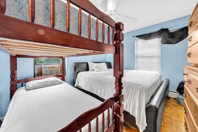 110 Pearsall Dr Unit 3B, Mount Vernon, NY 10552 - bedroom with cooling unit and a ceiling fan