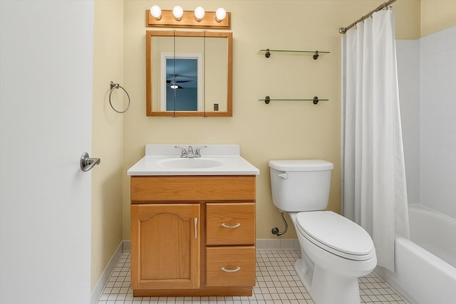 110 Pearsall Dr Unit 3B, Mount Vernon, NY 10552 - full bathroom with vanity, toilet, shower / bath combo with shower curtain, and tile patterned flooring