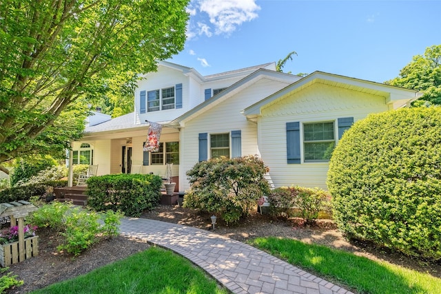 4 Pak Ct, East Setauket, NY 11733 - view of front of home featuring covered porch