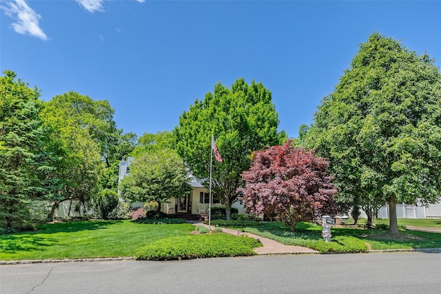 4 Pak Ct, East Setauket, NY 11733 - view of property hidden behind natural elements featuring a front yard