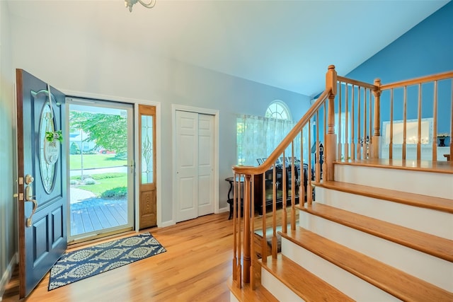 4 Pak Ct, East Setauket, NY 11733 - foyer entrance featuring plenty of natural light, wood finished floors, and stairs